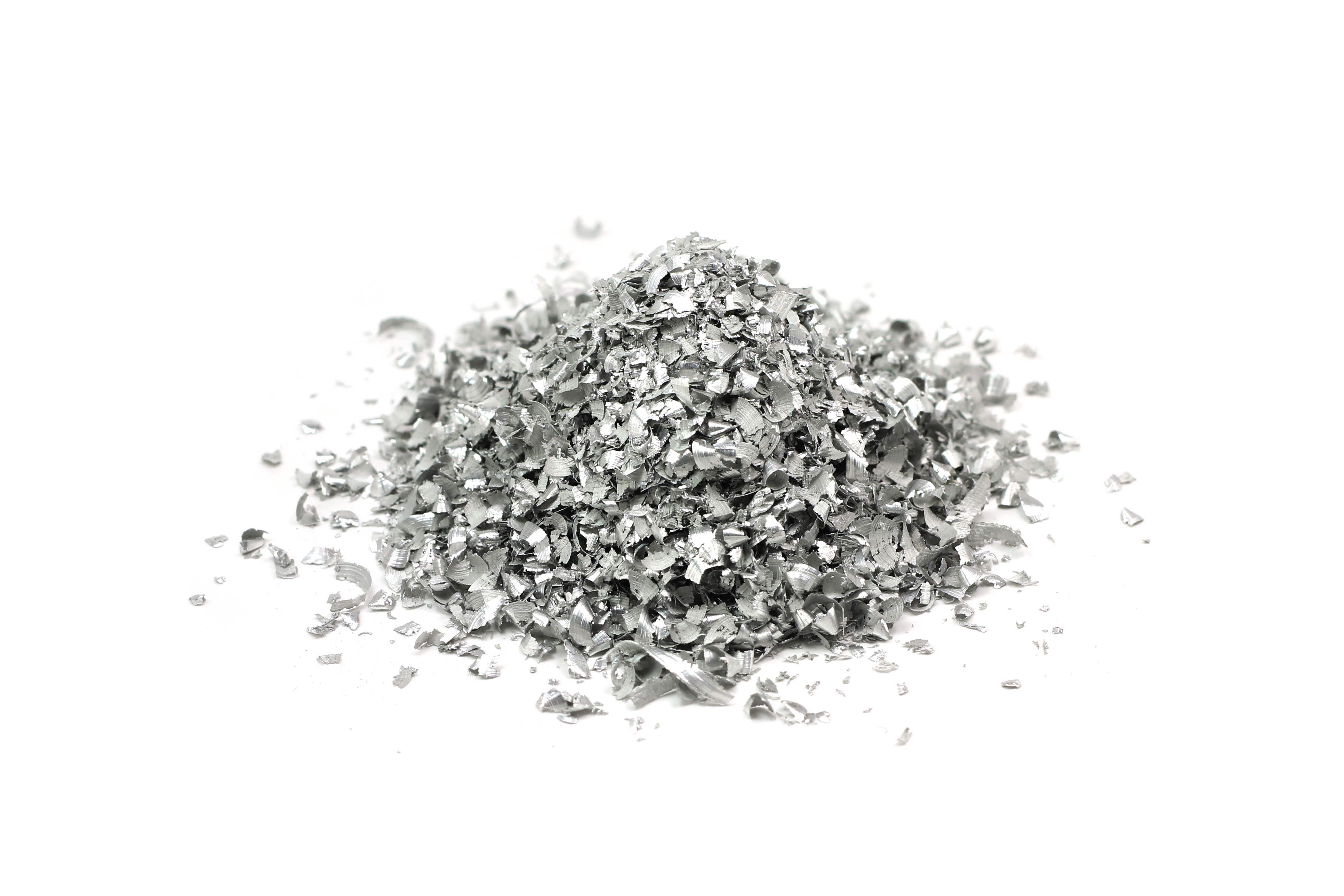 a pile of silver graphite
